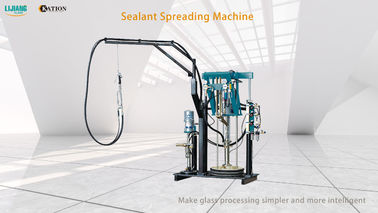 ग्लास बनाने इन्सुलेट के लिए 2 भाग सिलिकॉन एक्सट्रूडर मशीन माध्यमिक सीलिंग मशीन