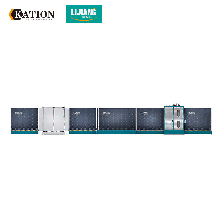 वर्टिकल फ्लैट प्रेस इंसुलेटिंग ग्लास प्रोडक्शन लाइन पदानुक्रमित प्रकार वाशिंग सिस्टम